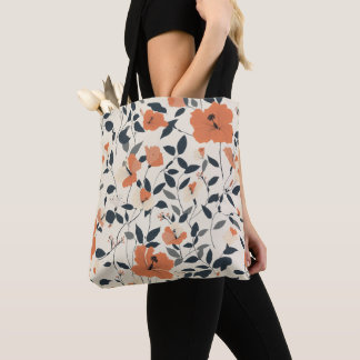 Hibiscus Floral in levendige Oranje tonen Tote Bag
