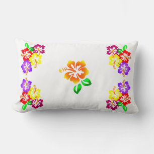 Hibiscus Floral Lumbar Pillow Kussen