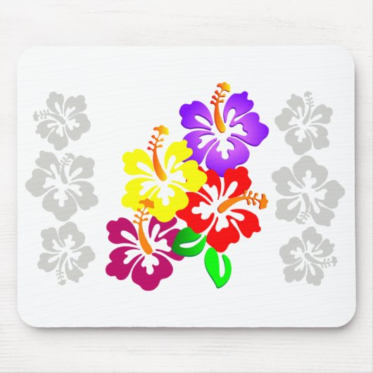 Hibiscus Floral Mousepad Muismat (Voorkant)