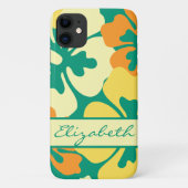 Hibiscus Floral Pattern Monogram Case-Mate iPhone Case (Achterkant)