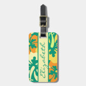 Hibiscus Floral Personalize and Address Bagagelabel (Voorkant verticaal)