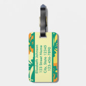 Hibiscus Floral Personalize and Address Bagagelabel (Achterkant verticaal)