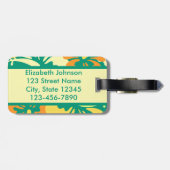 Hibiscus Floral Personalize and Address Bagagelabel (Achterkant horizontaal)