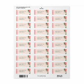 Hibiscus Floral Pink Small Return Address Labels (Full Sheet)