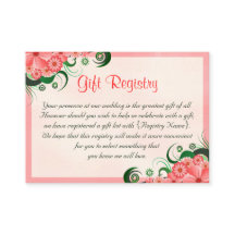 Hibiscus Floral Pink Wedding Gift Registry
