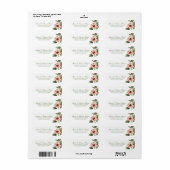 Hibiscus Floral retour adreslabel Etiket (Full Sheet)