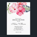 Hibiscus Floral Waterverf Romantic Vrijgezellenfee Kaart<br><div class="desc">Hibiscus Floral Waterverf Romantic Vrijgezellenfeest</div>