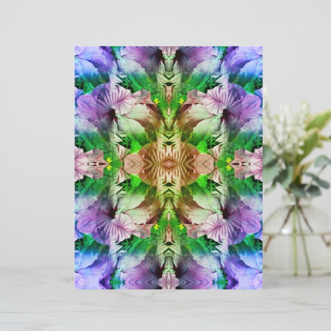 Hibiscus Flower Abstract Scrapbook Paper (Staand voorkant)