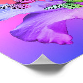 Hibiscus flower and Colorful Butterflies Poster (Hoek)