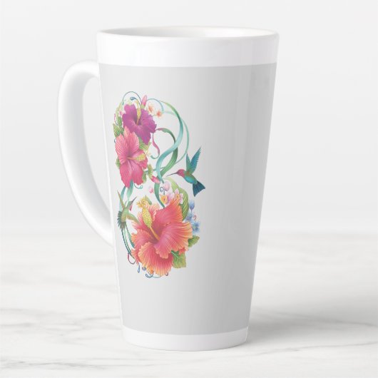 Hibiscus Flower Art Design Mok (Linkerhoek)