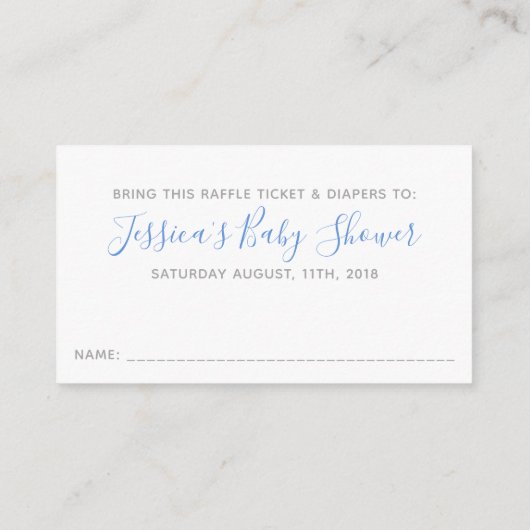 Hibiscus Flower Baby shower Luier Raffle Ticket Informatiekaartje (Achterkant)