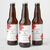 Hibiscus flower Beer Bottle Label Bier Etiket (Flessen)