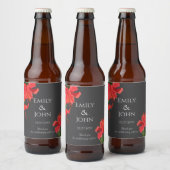 Hibiscus flower Beer Bottle Label Bier Etiket (Flessen)