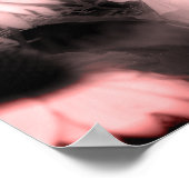 Hibiscus flower Black en White gefineerd Poster (Hoek)