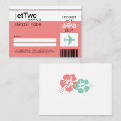 Hibiscus Flower Boarding Pass Escort / Zitplaatsen Plaatskaartje (Voorkant / Achterkant)