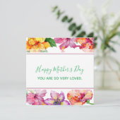  Hibiscus Flower Borders Moederdag Kaart (Staand voorkant)