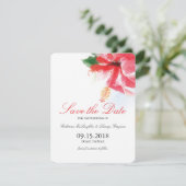 Hibiscus Flower Breeze Waterverf Save the Date (Staand voorkant)