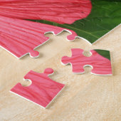 Hibiscus Flower Bright Magenta Floral Legpuzzel (Zijkant)