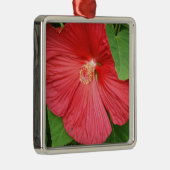 Hibiscus Flower Bright Magenta Floral Metalen Ornament (Rechts)