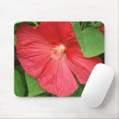Hibiscus Flower Bright Magenta Floral Muismat (Met muis)