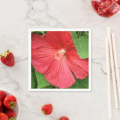 Hibiscus Flower Bright Magenta Floral Servetten (Insitu)