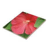 Hibiscus Flower Bright Magenta Floral Tegeltje (Zijkant)