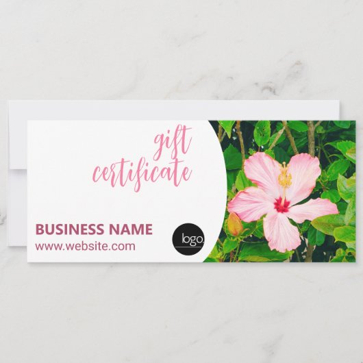 HIBISCUS FLOWER BUSINESS EIGEN LOGO GIFT-CERTIFICA (Voorkant)