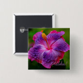 Hibiscus Flower Button (Voorkant /achterkant)