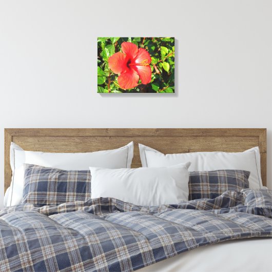 Hibiscus flower canvas afdruk (Insitu (Slaapkamer))