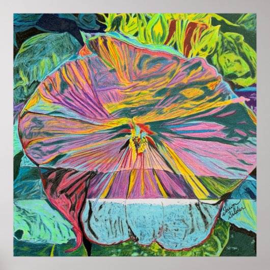 Hibiscus Flower Custom Art Poster (Voorkant)