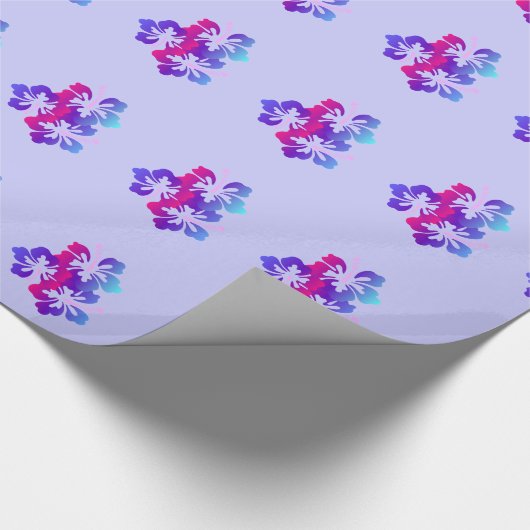 Hibiscus Flower Design Wrapping Paper Cadeaupapier (Hoek)