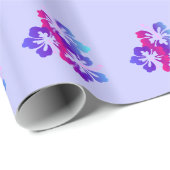 Hibiscus Flower Design Wrapping Paper Cadeaupapier (Rol Hoek)