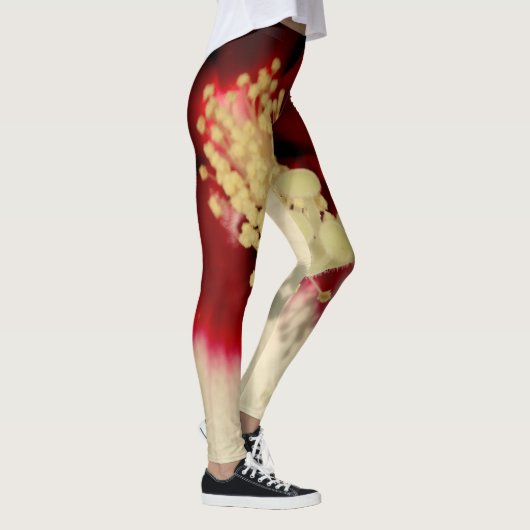 Hibiscus Flower Floral Photo Leggings, M Leggings (Rechts)