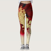 Hibiscus Flower Floral Photo Leggings, M Leggings (Voorkant)