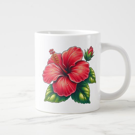 Hibiscus flower grote koffiekop (Rechts)