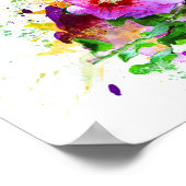 Hibiscus Flower, Hibiskus Blume, Watercolor Poster (Hoek)