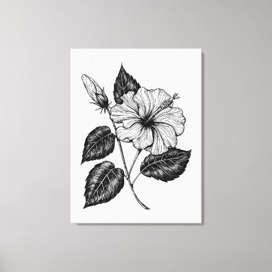 Hibiscus flower II Canvas Afdruk (Voorkant)