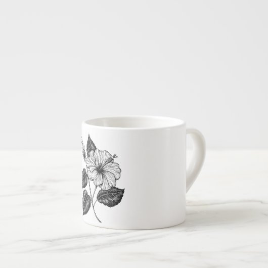 Hibiscus flower II Espresso Kop (Voorkant rechts)