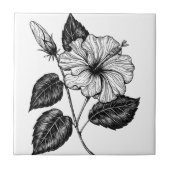 Hibiscus flower II Tegeltje (Voorkant)