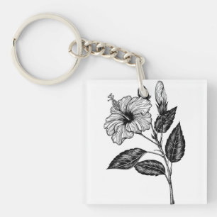 Hibiscus flower III Sleutelhanger