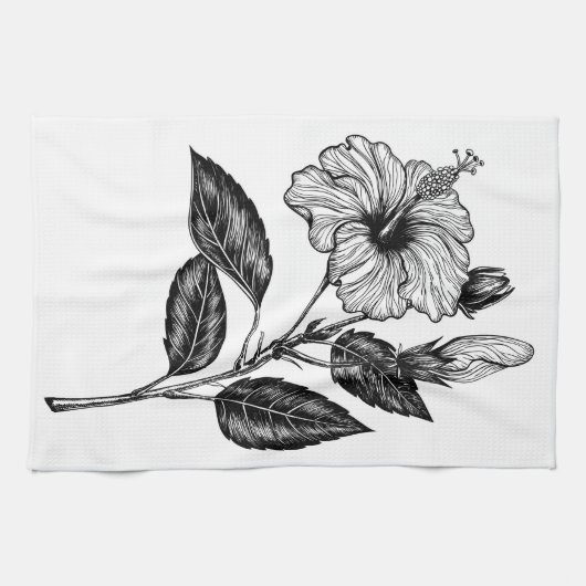 Hibiscus flower III Theedoek (Horizontaal)