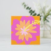 Hibiscus Flower Invitation Kaart (Staand voorkant)