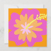 Hibiscus Flower Invitation Kaart (Voorkant)