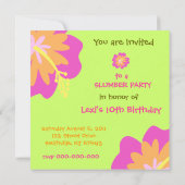 Hibiscus Flower Invitation Kaart (Achterkant)