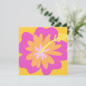 Hibiscus Flower Invitation Kaart (Staand voorkant)