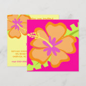 Hibiscus Flower Invitation Kaart (Voorkant / Achterkant)