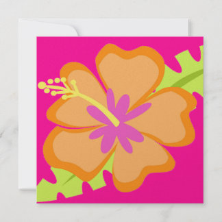 Hibiscus Flower Invitation Kaart