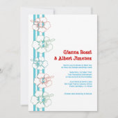 Hibiscus Flower Invitations | Weddenschap | Geboor Kaart (Voorkant)