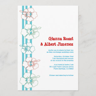 Hibiscus Flower Invitations   Weddenschap   Geboor Kaart