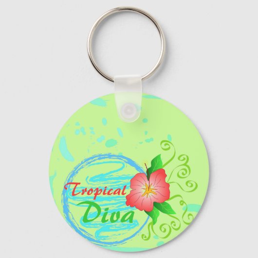 Hibiscus flower - Keychain (Voorkant)